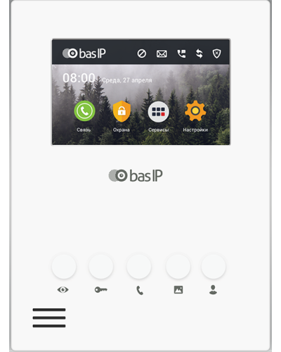 AU-04LA (AU-04L) WHITE. Монитор IP-домофона. BAS-IP в Коломне