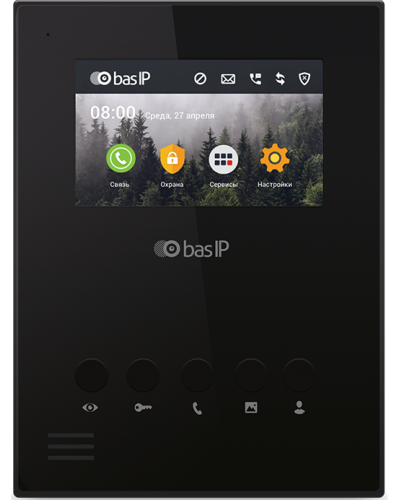 AU-04LA (AU-04L) BLACK. Монитор IP-домофона. BAS-IP в Коломне