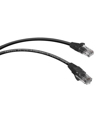 PC-UTP-RJ45-Cat.6-5m-BK (8667c), чёрный. Патч-корд медный. CABEUS в Коломне