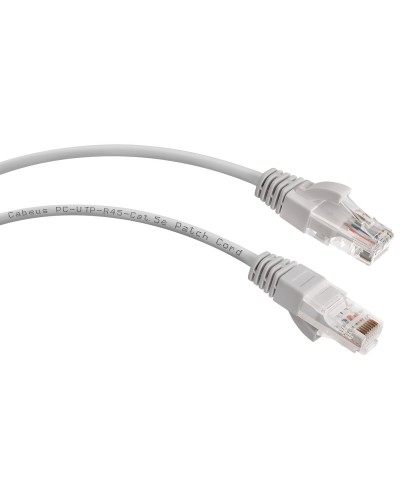 PC-UTP-RJ45-Cat.5e-1.5m (7212c), серый. Патч-корд медный. CABEUS в Коломне