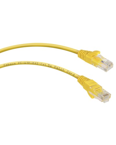 PC-UTP-RJ45-Cat.5e-0.3m-YL (7663c), желтый. Патч-корд медный. CABEUS в Коломне