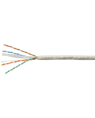 UTP-4P-Cat.6-SOLID-LSLTx-GY-100 (11143c-5). Кабель «витая пара» (LAN) для структурированных систем связи. CABEUS в Коломне