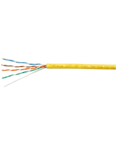 UTP-4P-Cat.5e-SOLID-LSZH-YL-100 (9780c-5). Кабель «витая пара» (LAN) для структурированных систем связи. CABEUS в Коломне