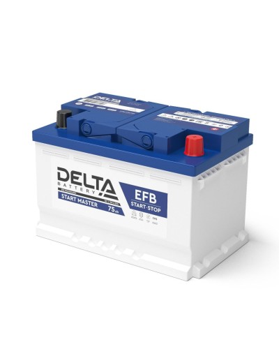 Delta START MASTER EFB 1275 (75 Ah). Аккумулятор автомобильный герметичный свинцово-кислотный. Delta в Коломне
