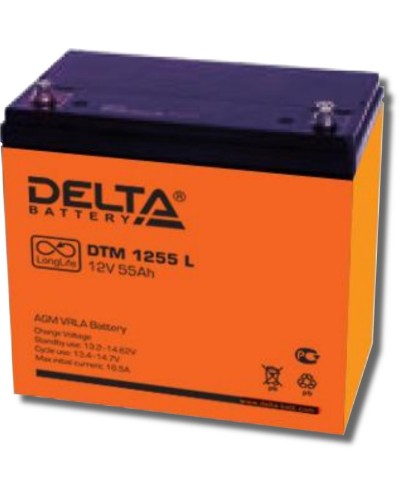 Delta DTM 1255 L. Аккумулятор герметичный свинцово-кислотный. Delta в Коломне
