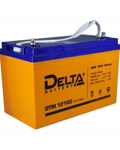 Delta DTM 12100 L. Аккумулятор герметичный свинцово-кислотный. Delta в Коломне
