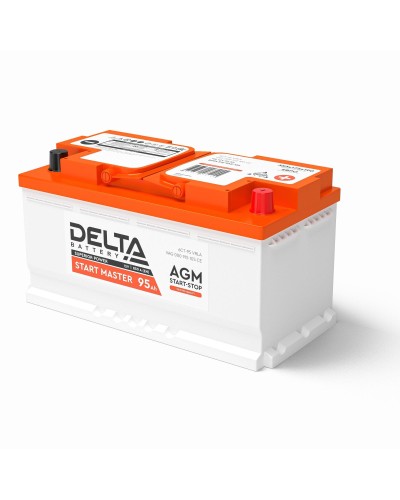 Delta START MASTER AGM 1295 (95 Ah). Аккумулятор автомобильный герметичный свинцово-кислотный. Delta в Коломне