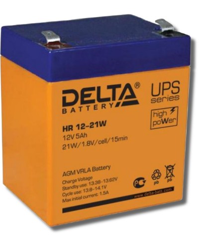Delta HR 12-21 W. Аккумулятор герметичный свинцово-кислотный. Delta в Коломне