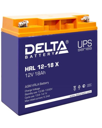 Delta HRL 12-18 X. Аккумулятор герметичный свинцово-кислотный. Delta в Коломне