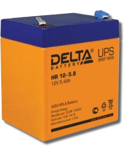 Delta HR 12-5.8. Аккумулятор герметичный свинцово-кислотный. Delta в Коломне