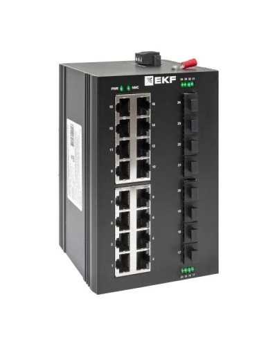 TSX-U-8GX/SFP-16GT. Промышленный неуправляемый коммутатор. EKF в Коломне