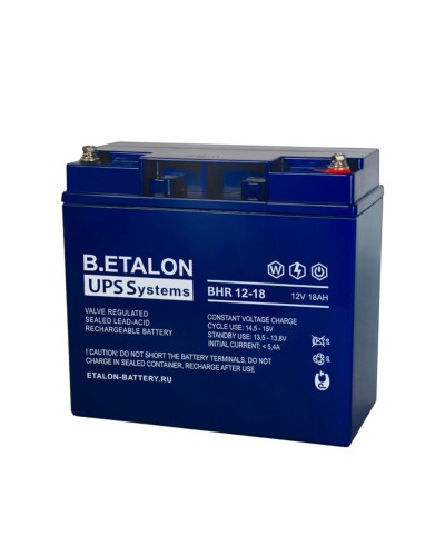 B.ETALON BHR 12-18. Аккумулятор герметичный свинцово-кислотный. ETALON в Коломне