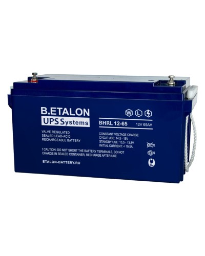 B.ETALON BHRL 12-65. Аккумулятор герметичный свинцово-кислотный. ETALON в Коломне