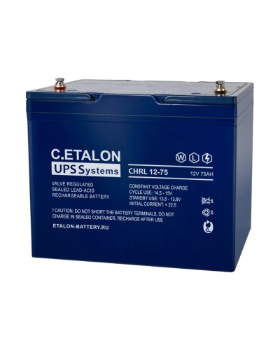C.ETALON CHRL 12-75. Аккумулятор герметичный свинцово-кислотный. ETALON в Коломне