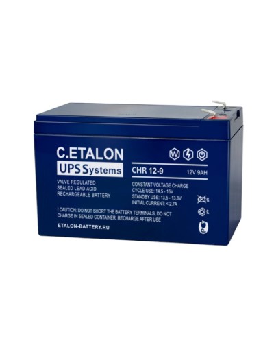 C.ETALON CHR 12-9. Аккумулятор герметичный свинцово-кислотный. ETALON в Коломне