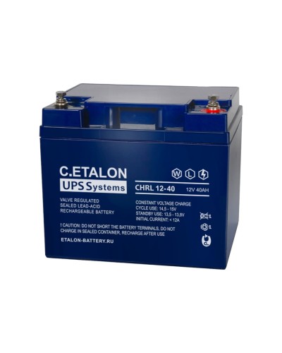 C.ETALON CHRL 12-40. Аккумулятор герметичный свинцово-кислотный. ETALON в Коломне