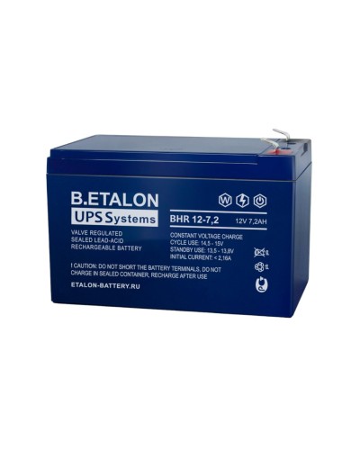 B.ETALON BHR 12-7,2. Аккумулятор герметичный свинцово-кислотный. ETALON в Коломне