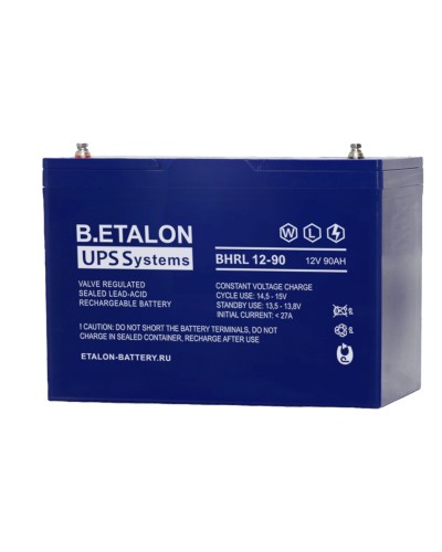 B.ETALON BHRL 12-90. Аккумулятор герметичный свинцово-кислотный. ETALON в Коломне