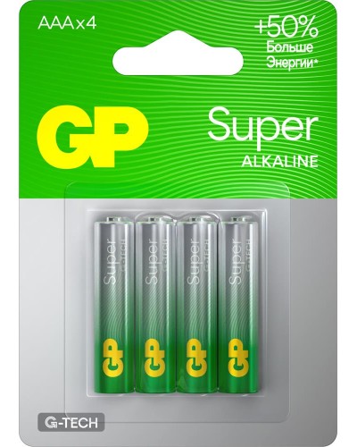 GP Super Alkaline 15A AA (GP 15AA21-2CRSBC4), упак. 4 шт. БЛИСТЕР. Алкалиновые батарейки. GP Batteries в Коломне