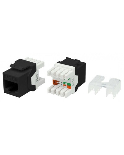 KJ8-8P8C-C6A-180-BK. Вставка Keystone Jack RJ-45. Hyperline в Коломне