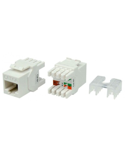 KJ8-8P8C-C6A-180-WH. Вставка Keystone Jack RJ-45. Hyperline в Коломне