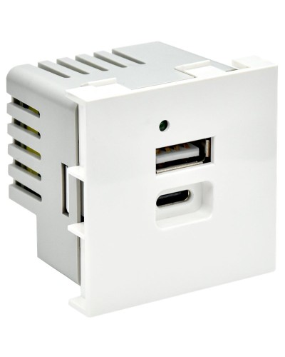 Розетка USB A+C 4,2А PRIMER РКЮ-25-40-П белый IEK (PR-KK40D-RU-0-2-AC-K01). Розетка USB. IEK в Коломне