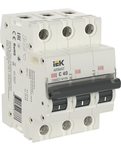 M10N 3P C 40А 10кА ARMAT (AR-M10N-3-C040). Автоматический выключатель. IEK в Коломне