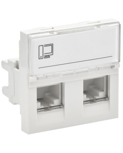 Розетка RJ45 кат.5E PRIMER РКИ-22-00-П-5 белый IEK (PR-KK40D-RI-0-2-2C5EU-K01). Розетка RJ-45. IEK в Коломне