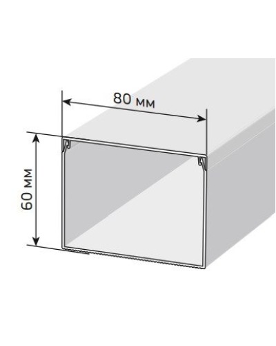 Короб 80х60 ЭЛЕКОР (CKK10-080-060-1-K01-008). Кабель-канал с двойным замком. IEK в Коломне