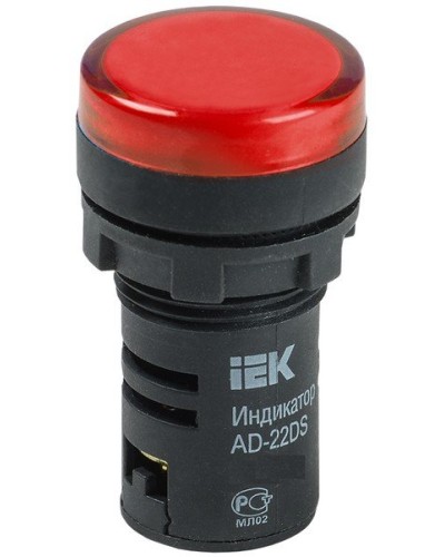 Лампа AD22DS (LED) матрица D22мм красный 24В AC/DC (BLS10-ADDS-024-K04). Светосигнальный индикатор. IEK в Коломне