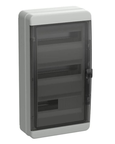 Корпус пластиковый КМПн-36 IP65 TEKFOR (TF5-KP72-N-36-65-K03-K02). Корпус модульный пластиковый черная прозрачная дверь. IEK в Коломне