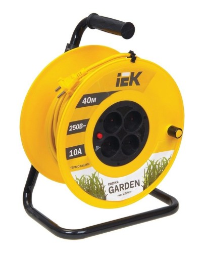 УК40 4 места, 40м (WKP23-10-04-40). Удлинитель на катушке Garden. IEK в Коломне