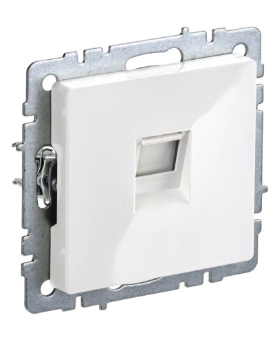 Розетка RJ45 РК10-БрБ кат.5E, белая BRITE (BR-K10-1-K01). Розетка компьютерная. IEK в Коломне