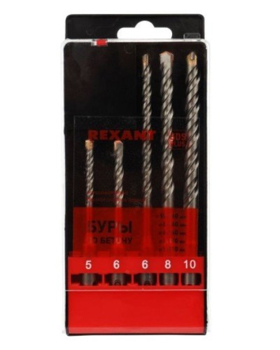 Набор буров, бетон 5-6х110, 6-8-10х160 мм, 5 шт, SDS PLUS Kranz (KR-91-0406): Аксессуар для электроинструмента в Коломне