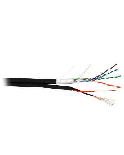 F/UTP 4pair, Cat5e, Out, PVC+PWR (EC-UF004-5E-PC075-PE-BK). Кабель «витая пара» (LAN) для структурированных систем связи. NETLAN в Коломне