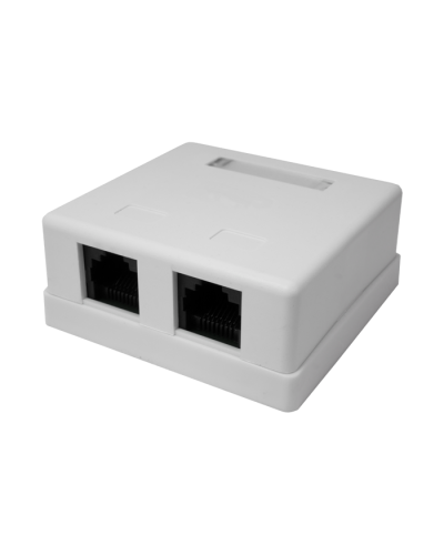 Розетка настенная RJ-45, 8P8C, Cat.5e, 2 порта UTP (10-0309): Компьютерная розетка в Коломне
