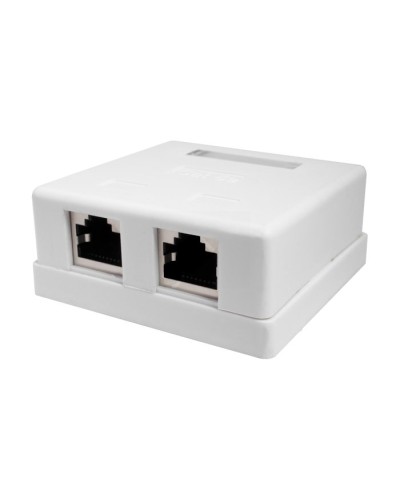 Розетка настенная RJ-45, 8P8C, Cat.5e, 2 порта, FTP (10-0308). Компьютерная розетка. SUPRLAN в Коломне