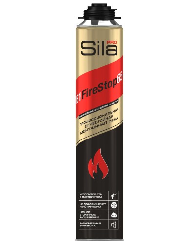 Пена огнестойкая Sila Pro B1 Firestop 65, 850 мл: Пена монтажная профессиональная в Коломне