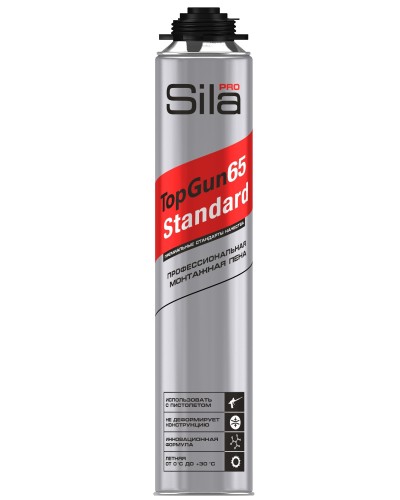 Пена монтажная Sila Pro TopGun 65 STANDARD, 850 мл. Пена монтажная профессиональная. Sila в Коломне