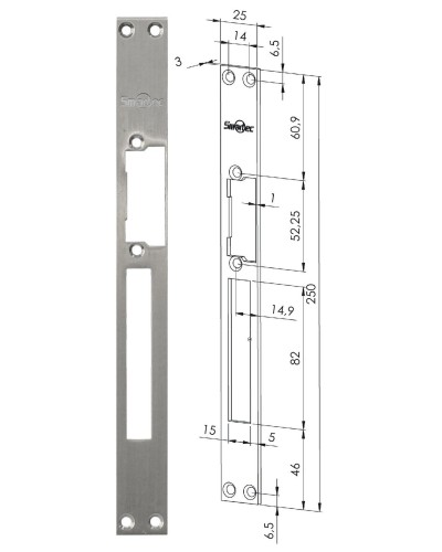 ST-SL502SP. Запорная планка длинная. Smartec в Коломне