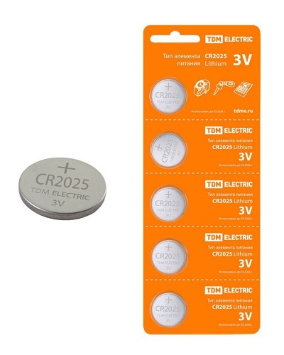 CR2025 Lithium 3V BP-5 TDM (SQ1702-0028). Элемент питания. TDM ЕLECTRIC в Коломне