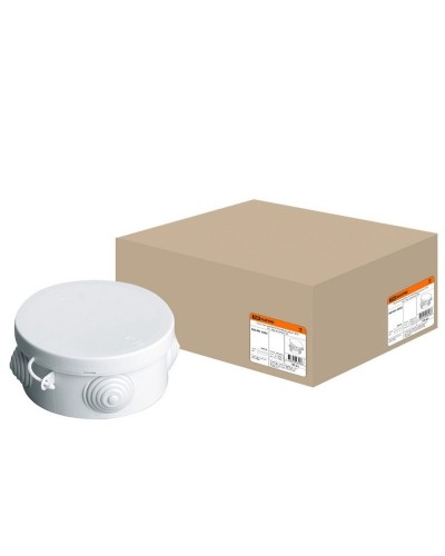 Коробка ОП D85х40мм, крышка, IP54, 4вх. (SQ1401-0102). Распаячная коробка. TDM ЕLECTRIC в Коломне
