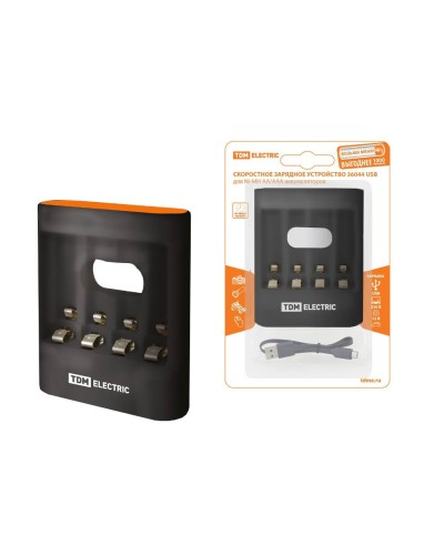 Зарядное устройство 36044 (3600mA 4слота АА/ААА 4 кан.USB) (SQ1702-0100). Зарядное устройство. TDM ЕLECTRIC в Коломне