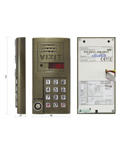 БВД-SM101TCPL. Вызывная панель цветная. VIZIT в Коломне