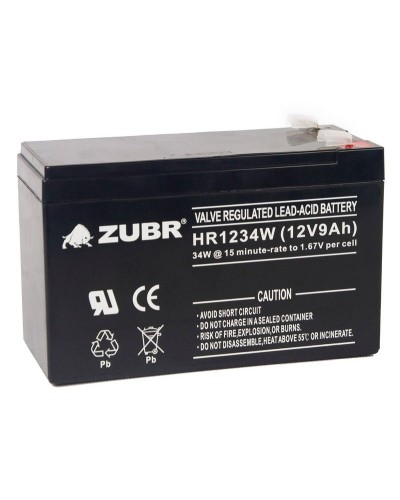 ZUBR HR 1234W (12V, 9Ah). Аккумулятор герметичный свинцово-кислотный. ZUBR в Коломне