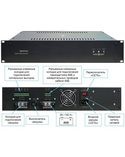 SKAT -V.12DC-18 RACK (СКАТ ИБП-12/18-RACK) (2145). Источник вторичного электропитания резервированный. Бастион в Коломне