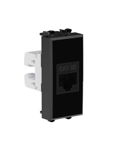 Розетка RJ-45, кат.5E, Avanti, 1 модуль, черный квадрат (4402661): Розетка компьютерная модульная в Коломне