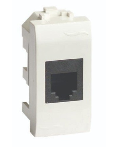 Розетка RJ-45 Brava 1 модуль слоновая кость (75654S): Розетка компьютерная с одним разъёмом в Коломне