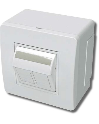 Коробка в сборе с 2 розетками RJ45, кат.5е, белая (10656): Коробка в сборе в Коломне