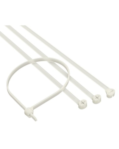 Хомут 2,5x100 P6.6, белый (100шт) (21203SR): Хомут с двойным замком в Коломне